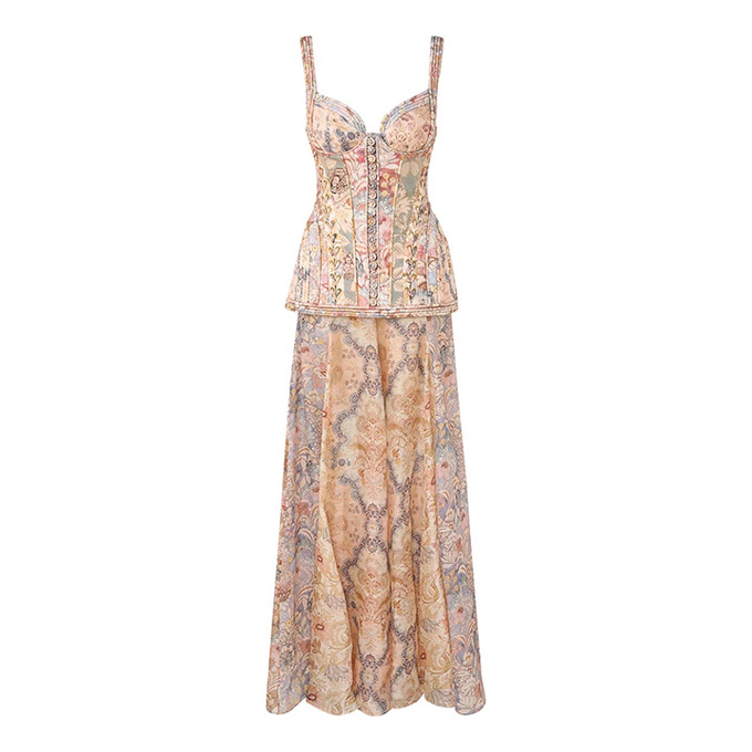 zimmermann rebellion spliced floral linen maxi dress